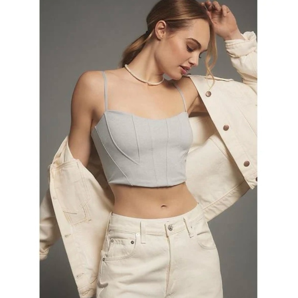 Anthropologie Corset Cropped Tank